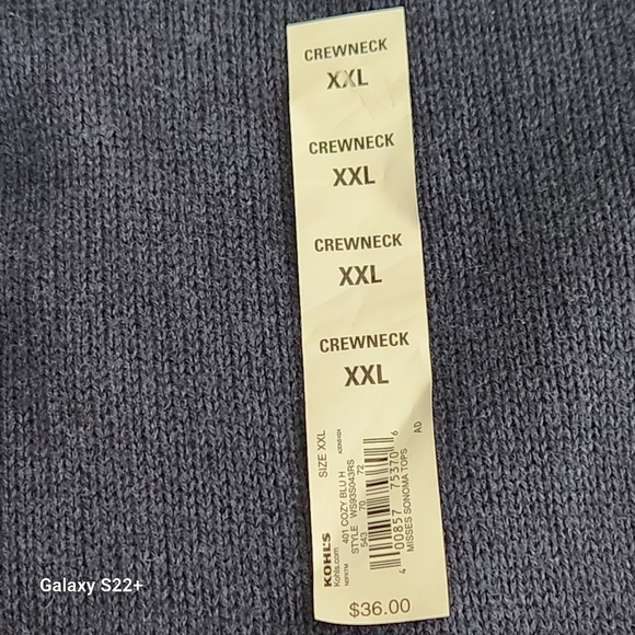 SOMONA BLUE PLUS SIZE LONGSLEEVE SWEATER SIZE XXL - Picture 10 of 11